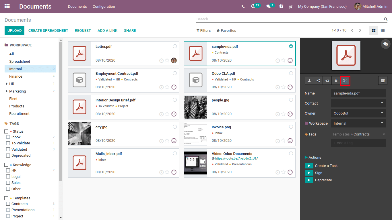 PDF Splitter in odoo 